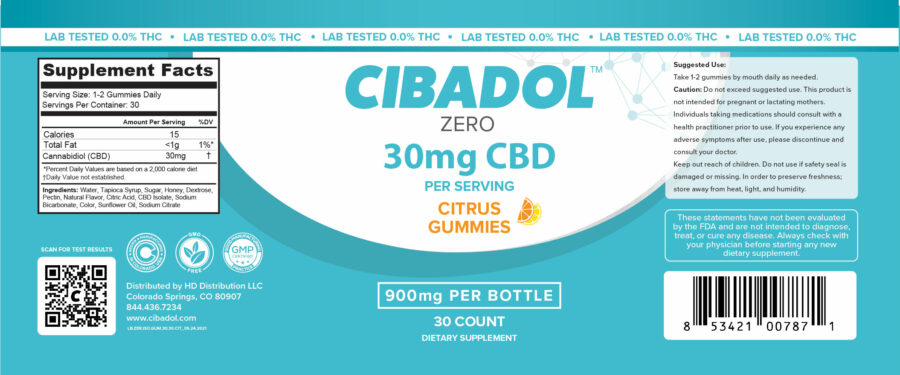 Citrus Gummies Label