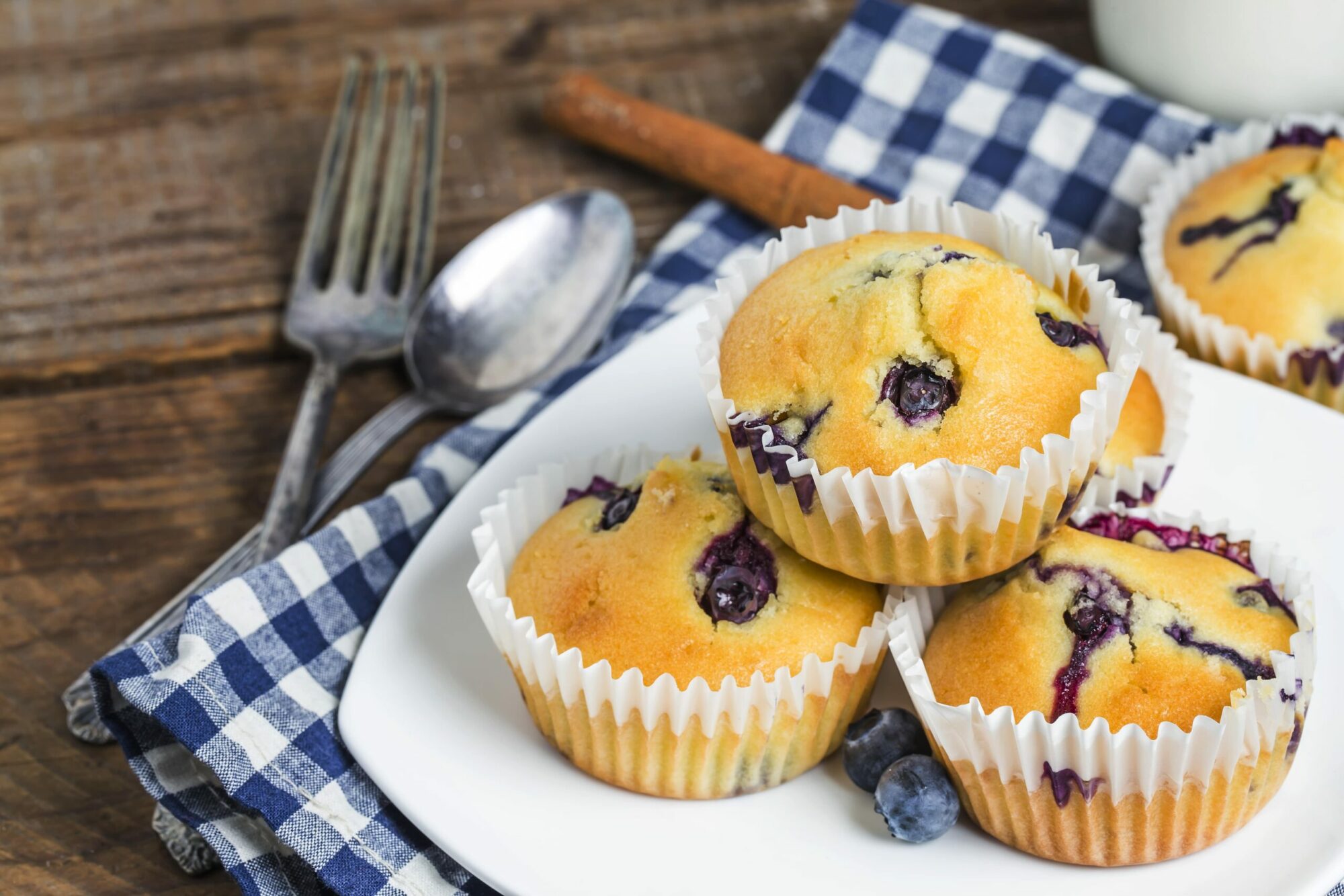 CBD Blueberry Muffins with Pineapple Gaze
