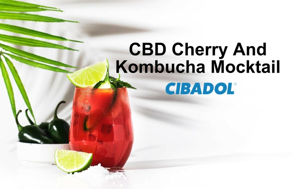 CBD Cherry And Kombucha Mocktail