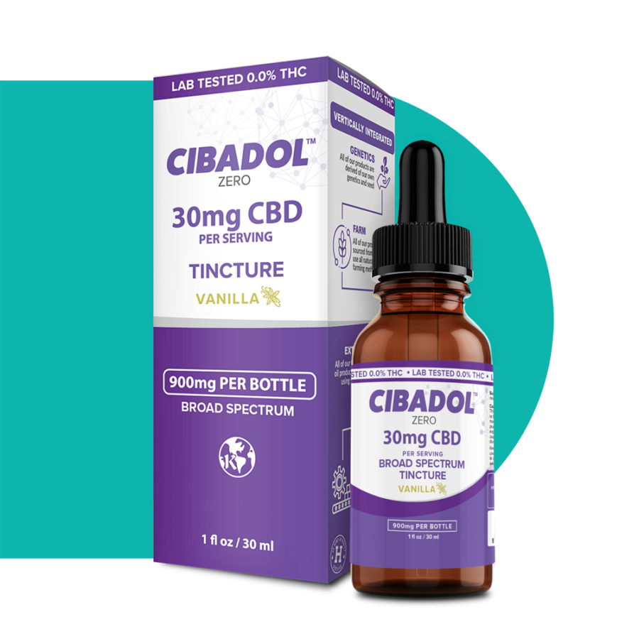 Cibadol Zero Broad Spectrum Vanilla Tincture 900mg