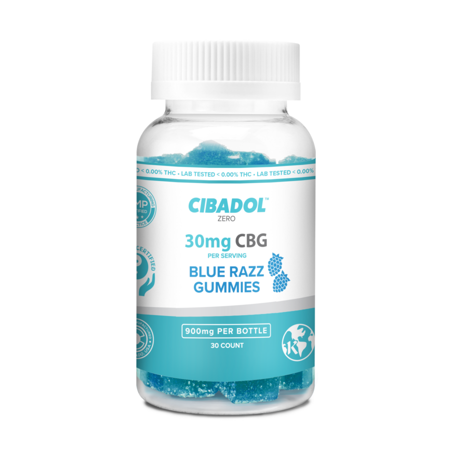 Cibadol Zero 900mg CBG Gummies - Blue Razz